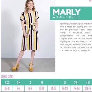 marly lularoe size chart